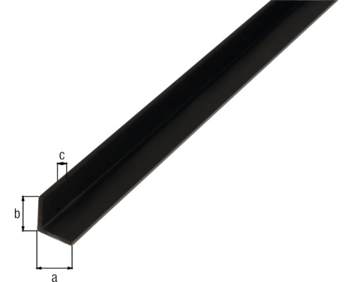 Winkeleisen aus Metall mit Massangaben