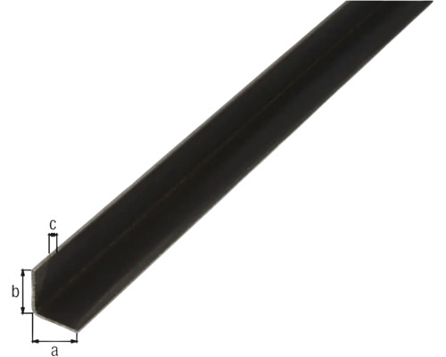 Cornière en acier avec indications de mesure