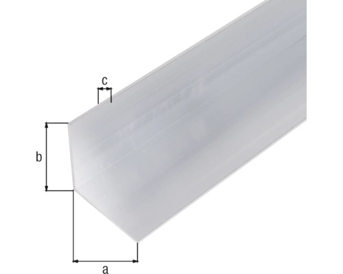 Aluminium Winkelprofil mit Massangaben