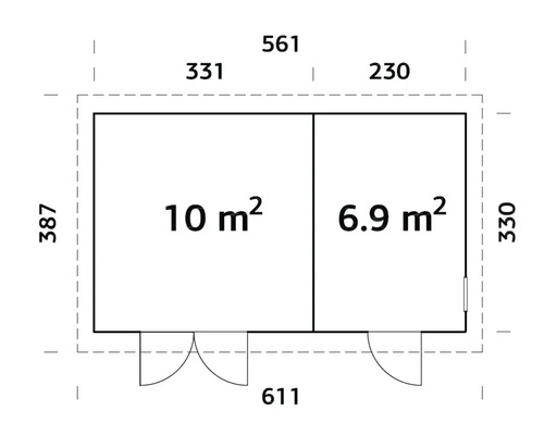 Plan avec dimensions d''un bâtiment