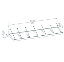 Schéma d''un toit de terrasse avec dimensions