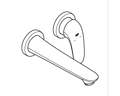 Robinet mural pour la salle de bain