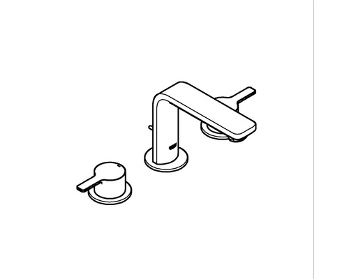 Waschtischarmatur mit separaten Griffen für Badezimmer