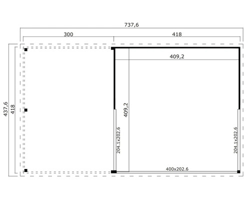 Plan d''un abri de jardin avec dimensions