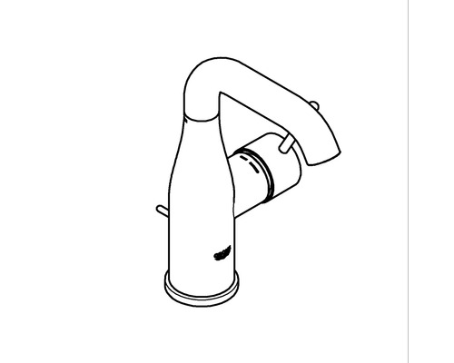 Dessin d''un robinet de lavabo.