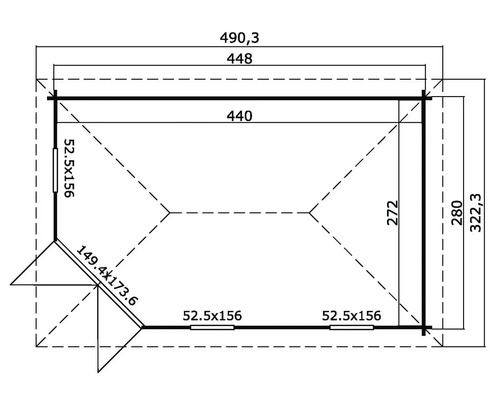 Plan d''un abri de jardin avec dimensions