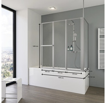 Badewannenaufsatz mit Maßen im Badezimmer