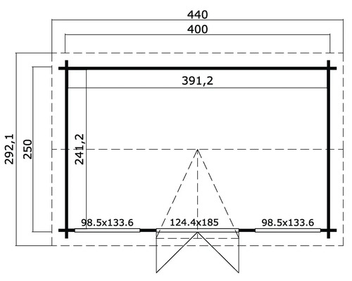 Plan avec dimensions pour un abri de jardin