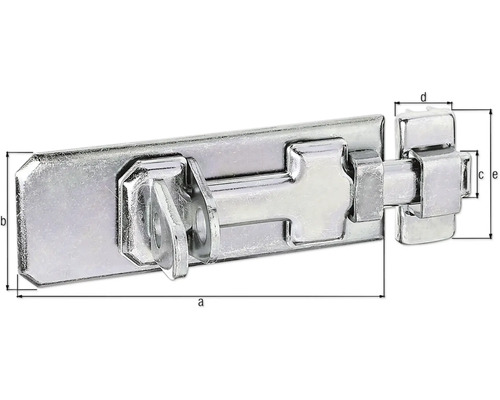 Verrou métallique avec indications de mesure