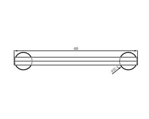 Dessin technique d''un porte-serviettes avec des dimensions