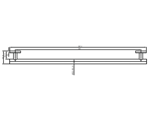Dessin technique d''une poignée de porte avec cotes