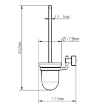 WC-Bürstengarnitur mit Halter Lenz Pisa Chrom-thumb-4