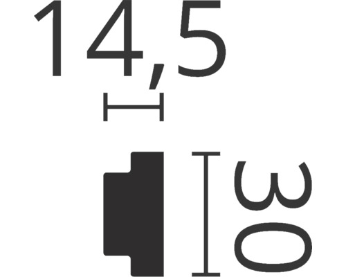 Dimensions : 14,5 x 30 mm