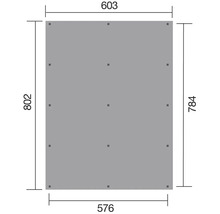 Schéma technique d''une plaque avec dimensions