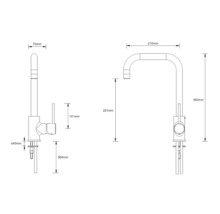 Mitigeur de cuisine Lenz Lio² chrome brillant 42030102