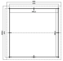 Outdoor Life Doppelgarag Falkland ohne Tore 575x575 cm lichtgrau