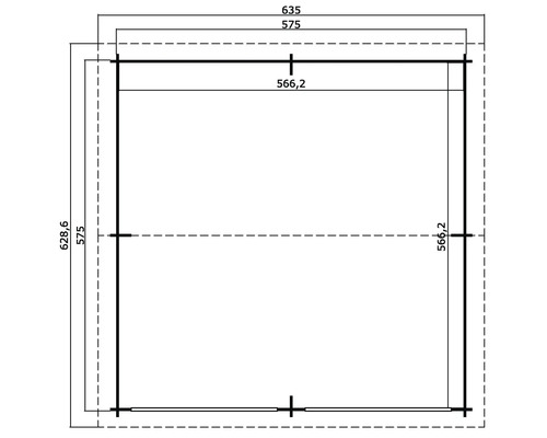 Plan d''un abri de jardin avec cotes