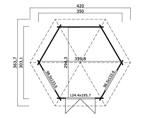 Plan d''un chalet de jardin avec dimensions