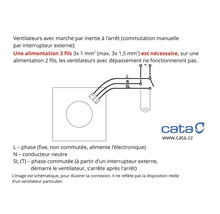 Schéma de câblage pour ventilateurs avec minuterie de suivi