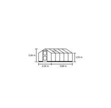 Illustration d''une serre avec indications de taille.