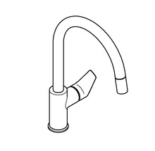 Küchenarmatur mit hohem Auslauf