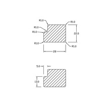 Dessin technique d''un profilé avec dimensions