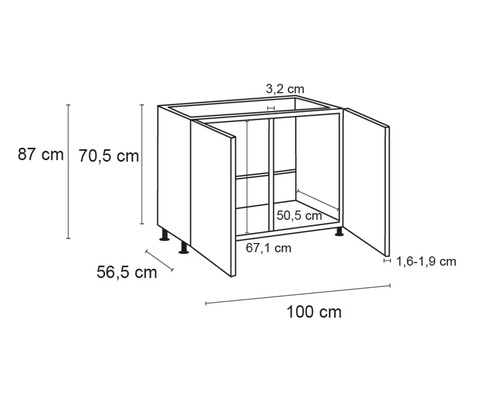 Armoire avec dimensions