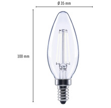 Ampoule flamme LED à intensité lumineuse variable FLAIR C35 E14/4W(40W) 470 lm 4000 K blanc neutre transparent
