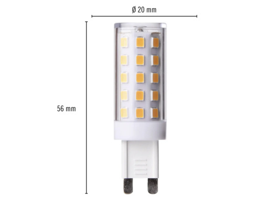 Ampoule LED G4, 56 mm de haut et 20 mm de diamètre