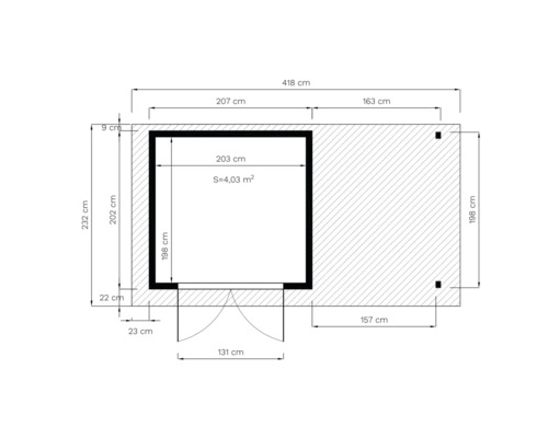 Plan d''un abri de jardin avec dimensions