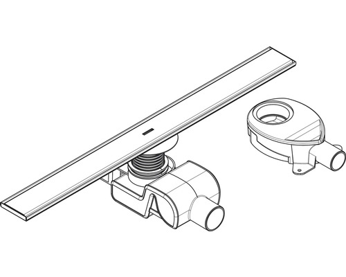 Vue de dessus d''un système de caniveau de douche