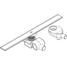 Caniveau de douche hansgrohe 800 x 95 mm capacité d'écoulement 33 l/min 56187800