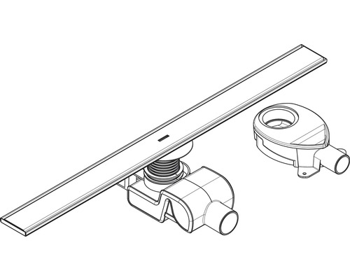Duschrinnen Set mit Zubehör für den Einbau