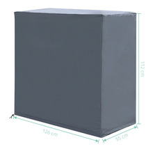 Abdeckung mit den Maßen 112 cm Höhe, 126 cm Breite und 55 cm Tiefe