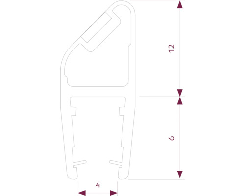 Profilzeichnung mit Maßangaben