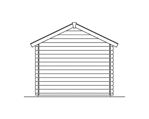 Illustration d''une cabane en bois avec un toit à deux pentes