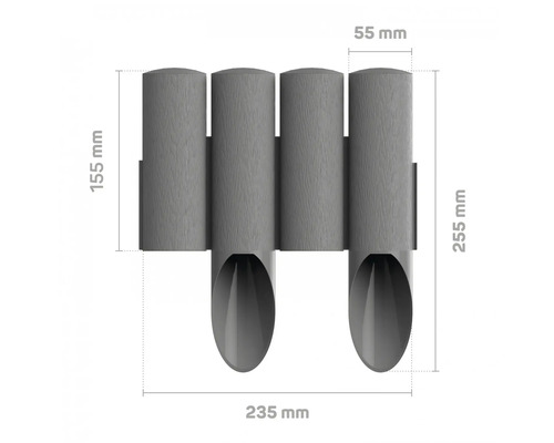 Dimensions d''un élément de clôture en plastique