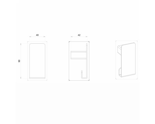 Dessin technique d''un porte-serviettes avec dimensions
