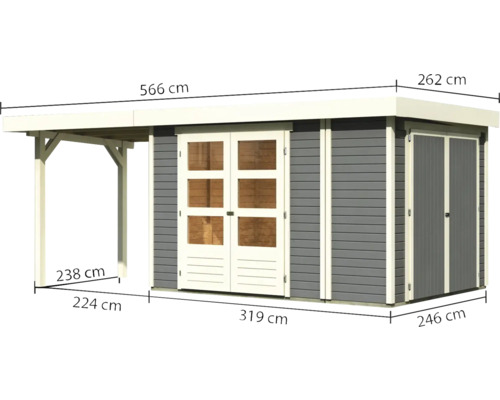 Abri de jardin en bois avec dimensions pour l''extérieur