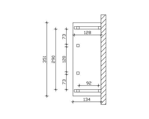 Dessin technique avec des mesures pour un produit