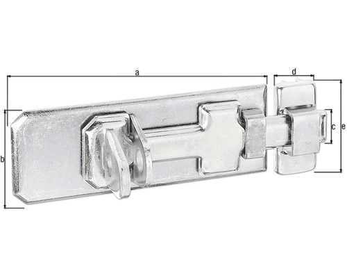 Pêne métallique avec dimensions