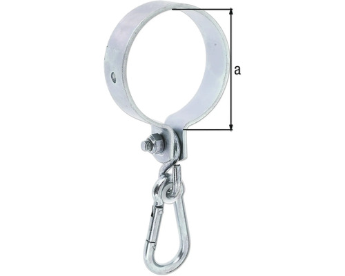 Collier de serrage avec mousqueton et indication de taille