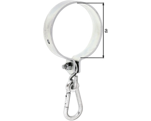 Collier de serrage avec mousqueton