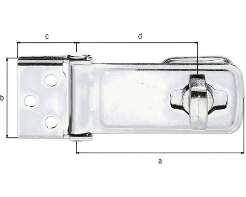 Dimensions d''un fermoir à moraillon représentées