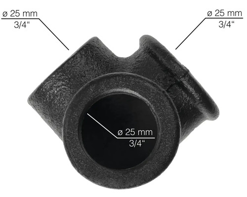 Gusseisen Fitting Winkel mit 25 mm Durchmesser