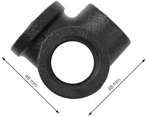 Abzweigstück aus Temperguss, 48 mm Durchmesser