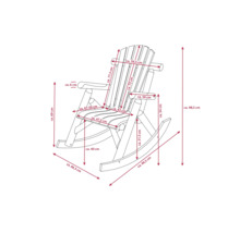 Abmessungen des Schaukelstuhls