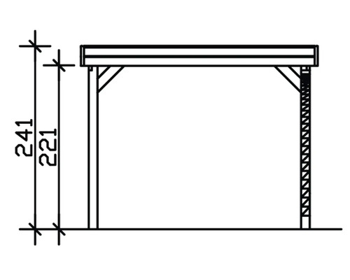 Dessin technique d''un abri avec cotes