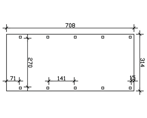 Dessin technique avec indications de dimensions