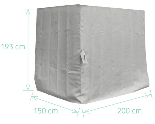 Housse de protection de dimensions 193 x 150 x 200 cm